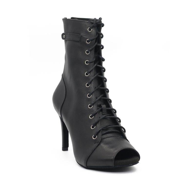 Malia sort skinn - 8,5 cm stiletthæl