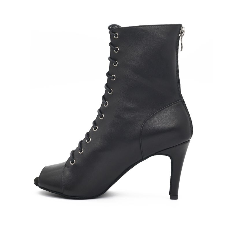 Malia sort skinn - 8,5 cm stiletthæl